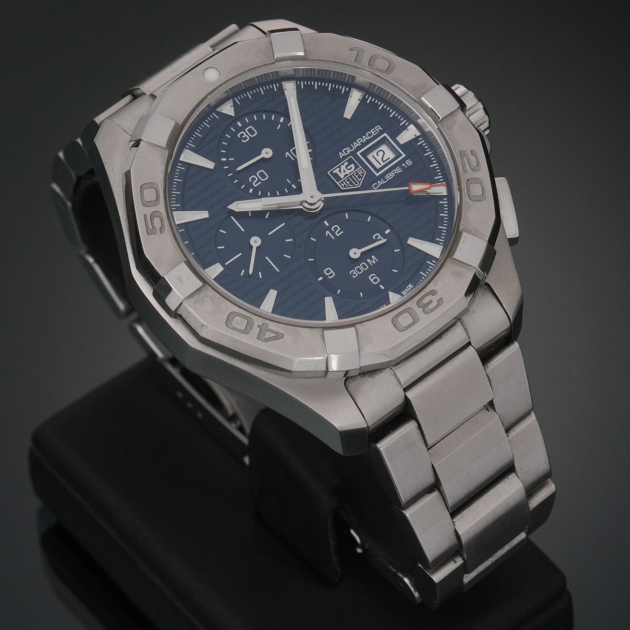 TAG HEUER(USED)태그호이어 아쿠아레이서 스틸 오토 크로노 CAY2112-2